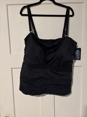 Swimsuits For All Black Tankini Top